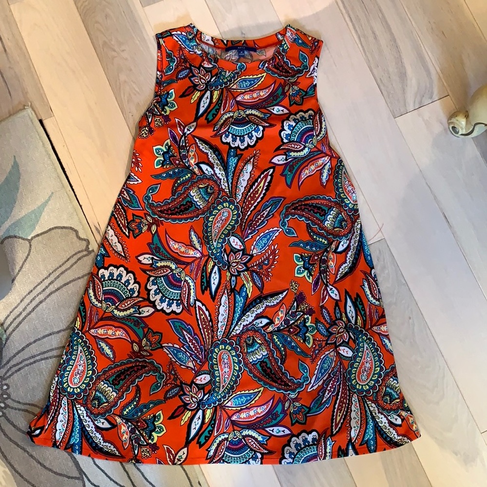 APT9 swing dress with pockets- paisley print